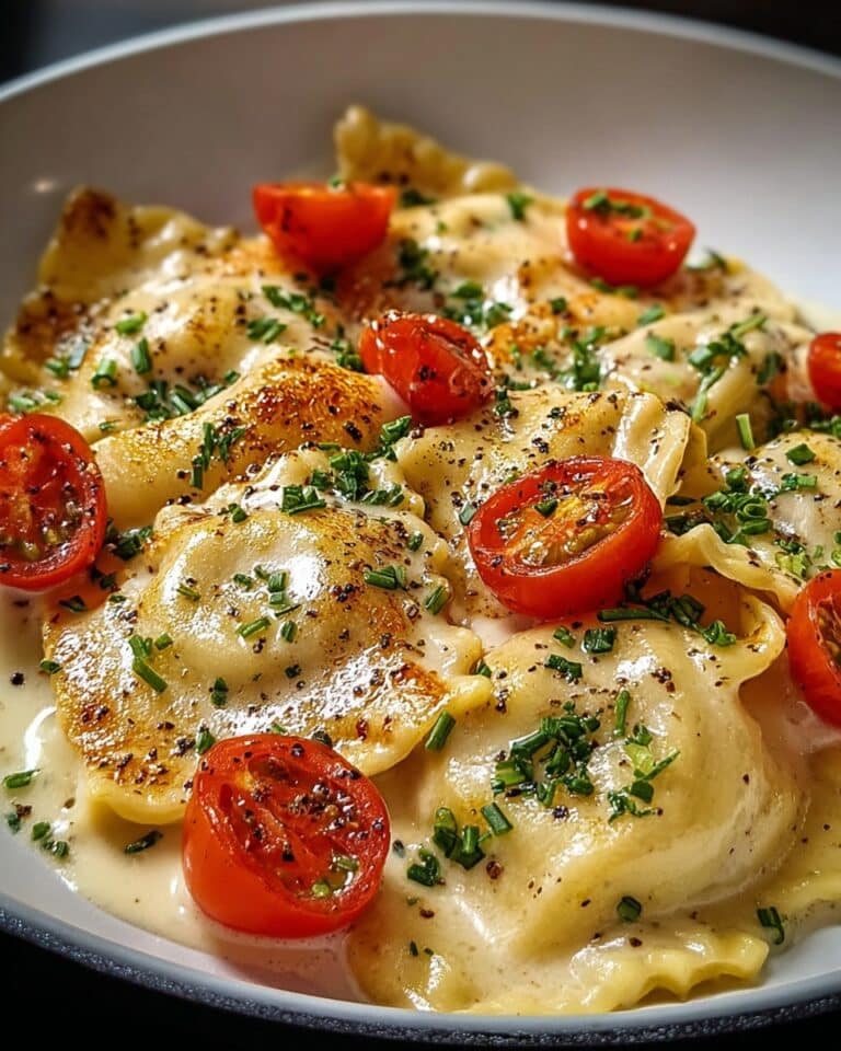 Cremige Maultaschen in Käsesoße mit Tomaten Recipe