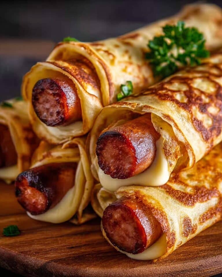 Gebackene Hot Dog Rollen mit Käsefüllung Recipe
