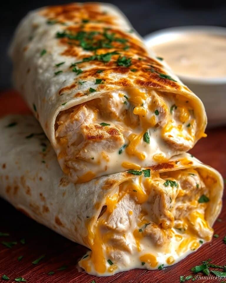 Knoblauch-Käse-Hähnchen-Wraps Recipe