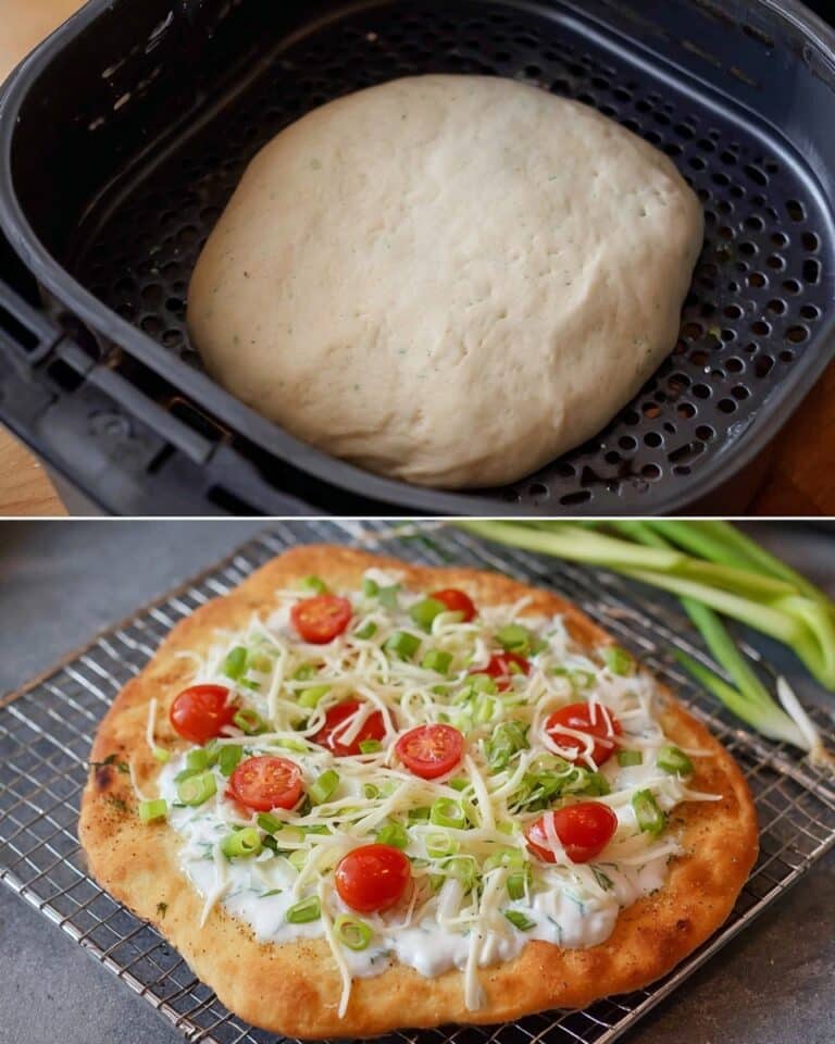 Langos aus der Heißluftfritteuse mit Knoblauchquark und Toppings Recipe