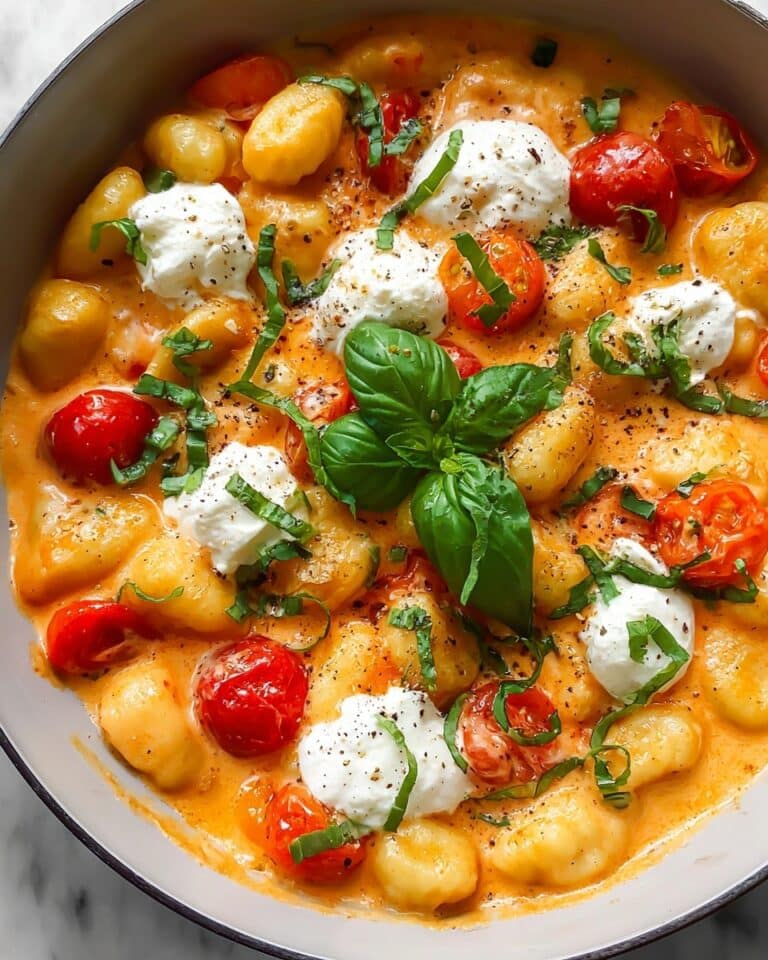 30-Minute Creamy Tomato Gnocchi with Burrata Recipe