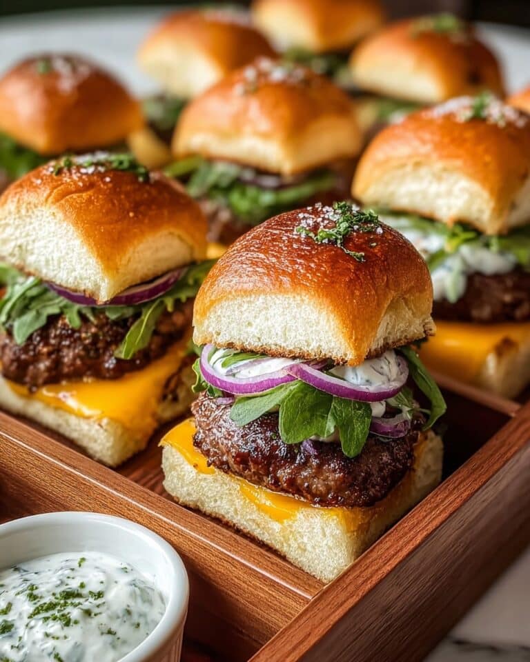 Mini Melting Moments: Juicy Burger Sliders with Garlic Aioli Recipe