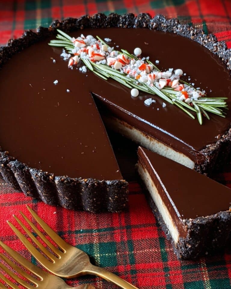 Dark Chocolate Peppermint Mousse Tart Recipe