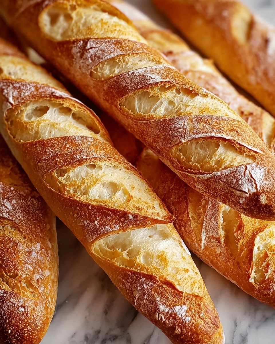 A group of golden brown, small loaf breads with a shiny, crispy crust are stacked closely together on a white marbled surface. Each bread has five diagonal slashes on top, showing a fluffy white inside, and they are sprinkled with coarse salt crystals. The texture is crunchy on the outside with a soft, airy inside visible through the cuts. The breads are arranged in a slight pile, overlapping one another, giving a warm and fresh-baked feel. Photo taken with an iphone --ar 4:5 --v 7