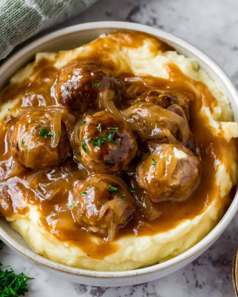Crock Pot French Onion Meatballs Recipe