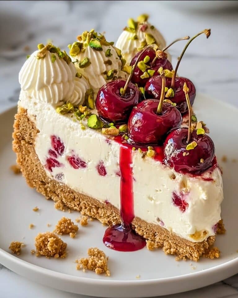 Cherry Pistachio Cheesecake – A Luscious Dessert Recipe
