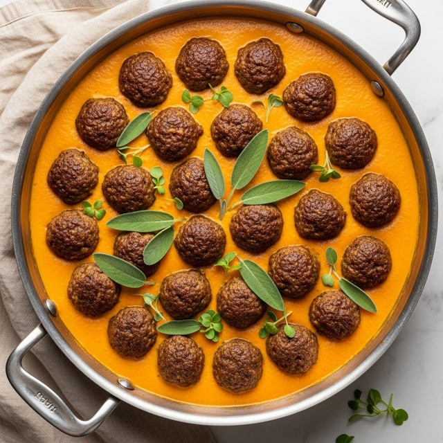 Easy Turkey Meatballs in Pumpkin Sage Sauce Recipe