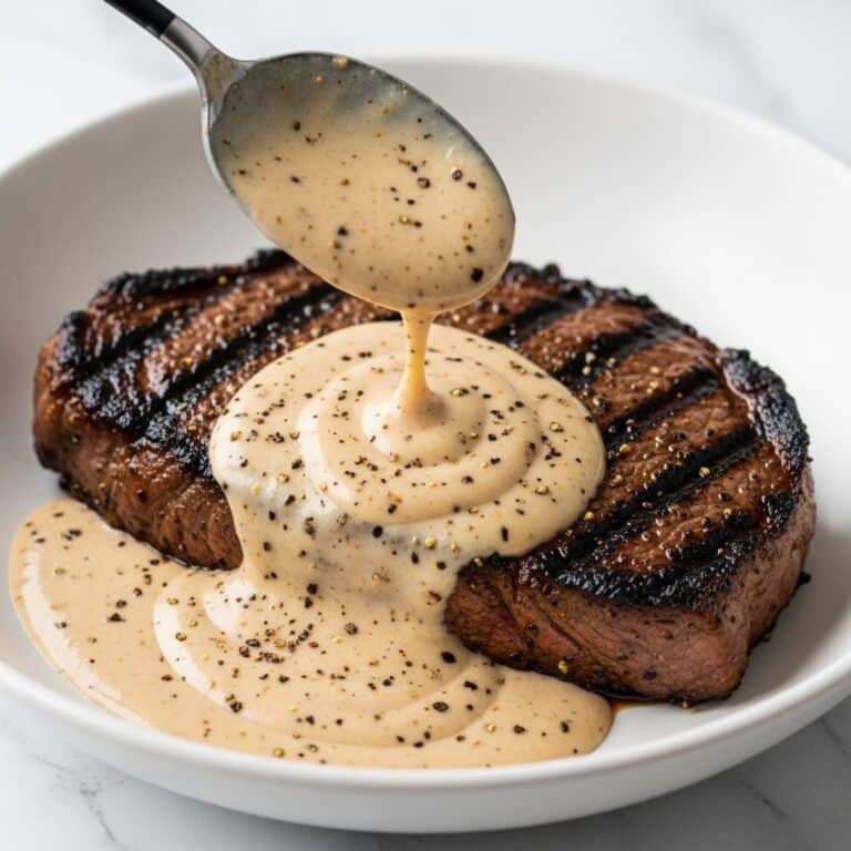 Creamy Peppercorn Sauce for Steak and Beef Recipe