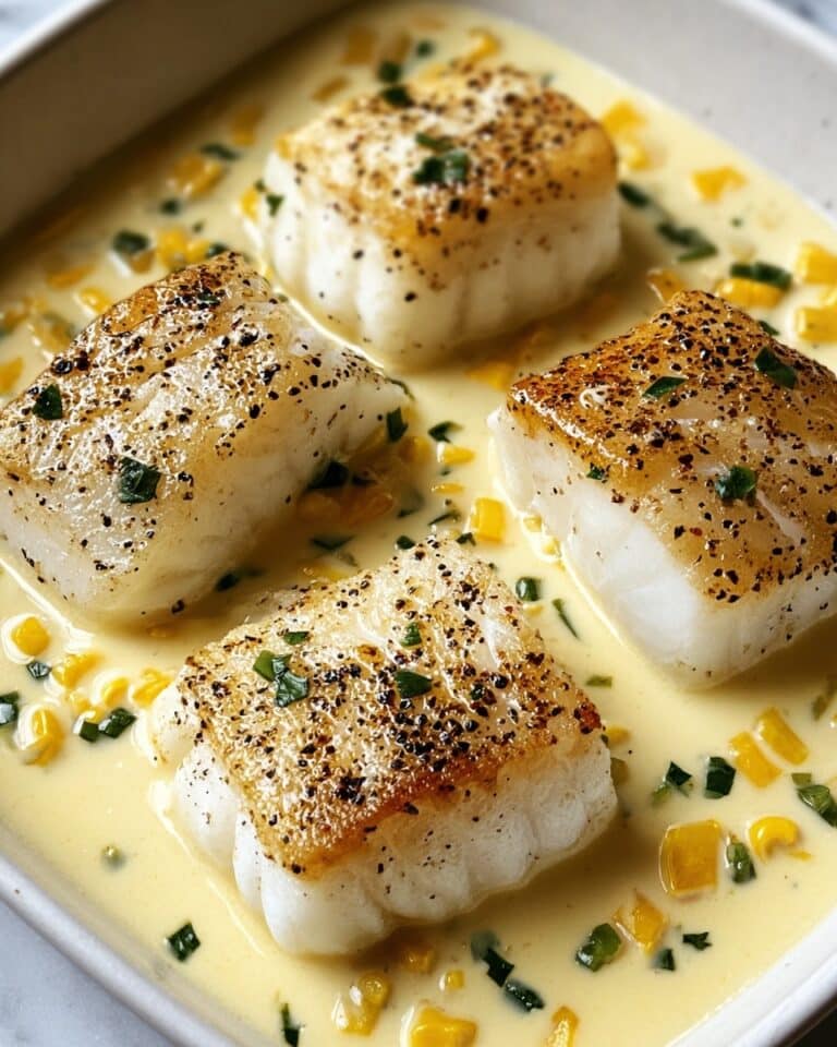 Baked Cod in Coconut Lemon Cream Sauce Recipe