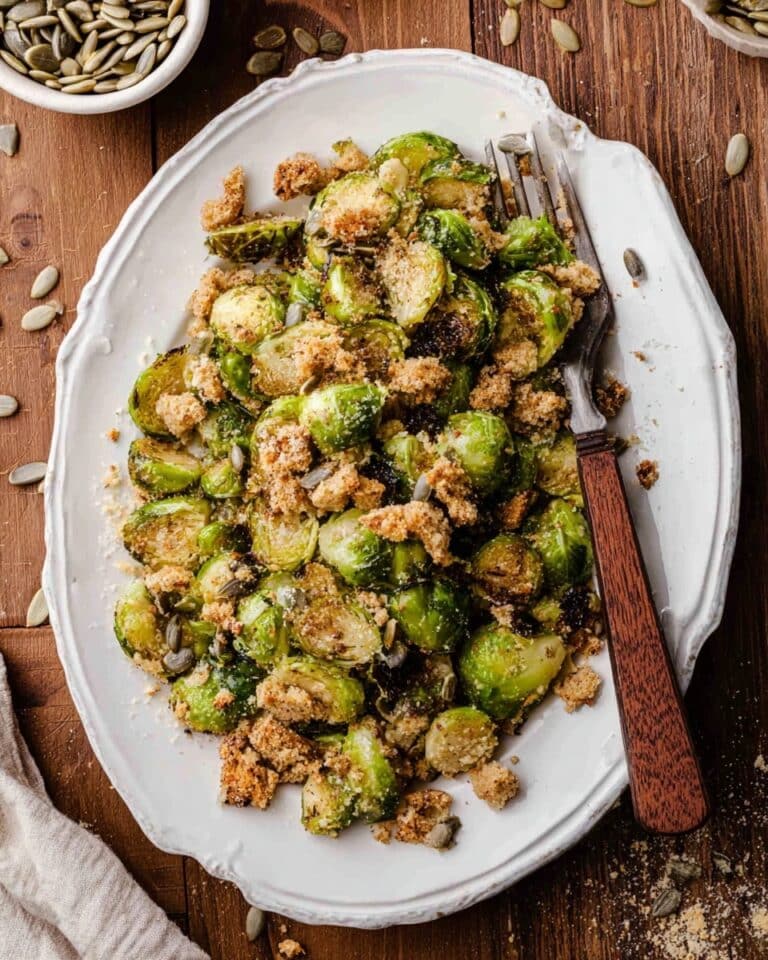 Tahini-Caesar Roasted Brussels Sprouts Recipe