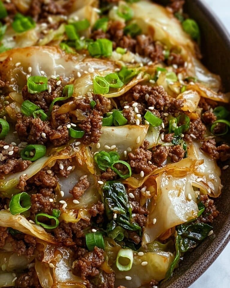 Asian-Inspired Beef & Cabbage Skillet Recipe