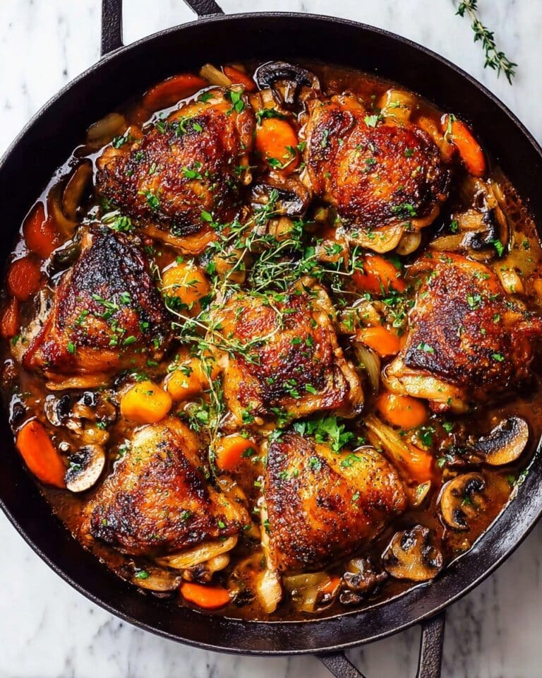 Coq  Classic French Chicken Stew with Mushrooms  Recipe