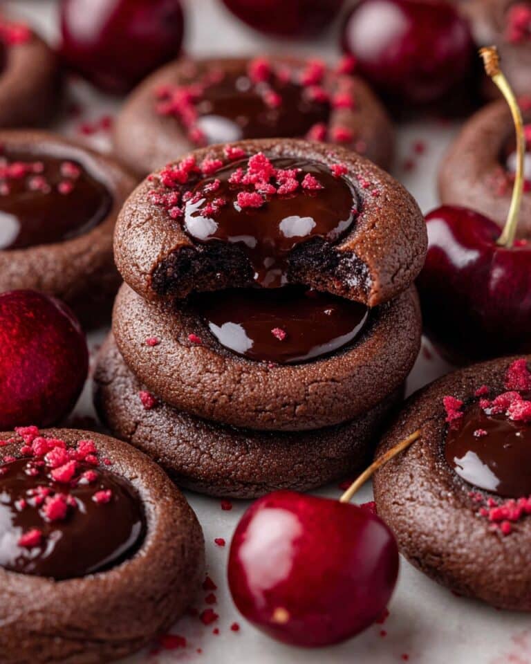 Chocolate Cherry Cookies with Rich Chocolate Ganache Recipe