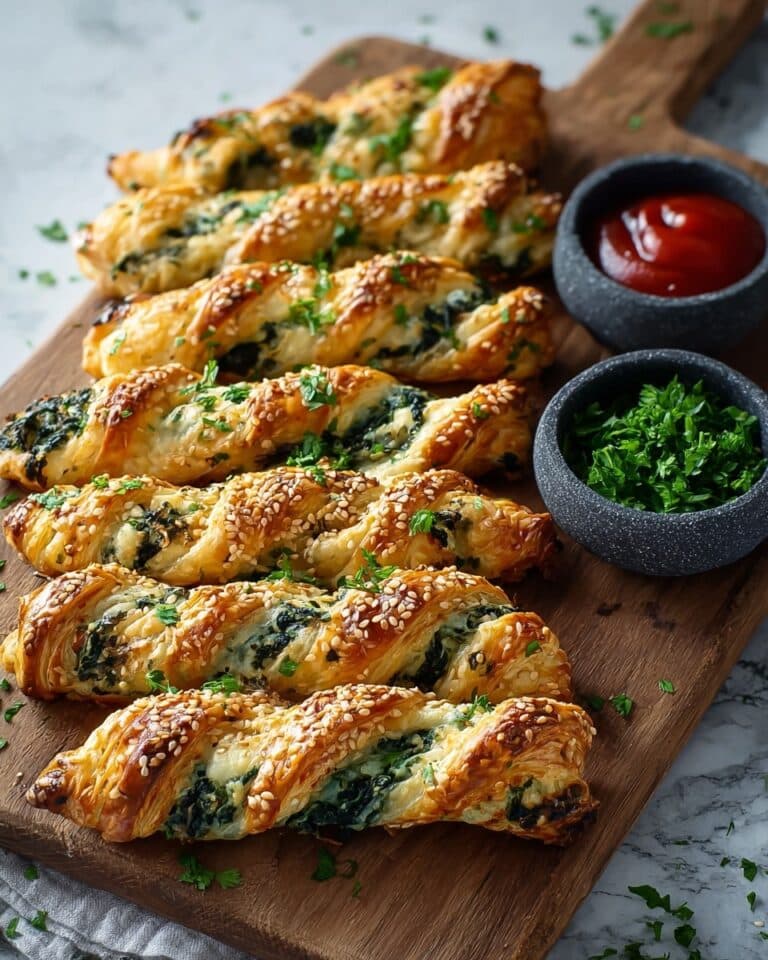 Spinach and Feta Puff Pastry Twists Recipe