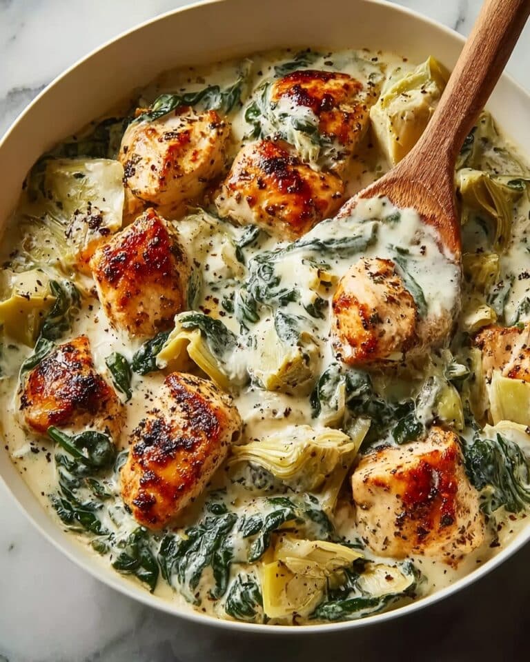 High-Protein Spinach and Artichoke Chicken Casserole Recipe