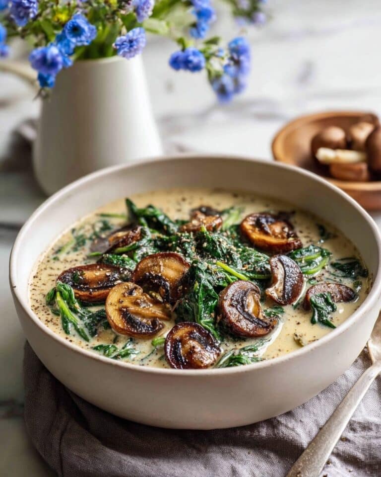 Wild Mushroom, Caramelized Onion, and Kale Soup Recipe
