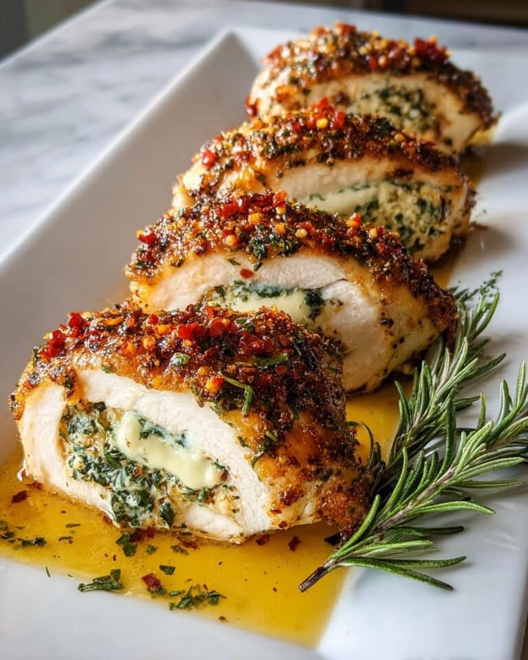 Herbed Ricotta Stuffed Chicken Rolls Recipe