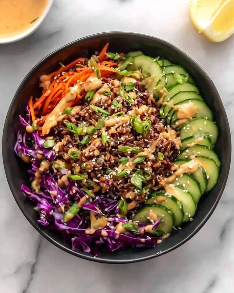 Quick Crispy Rice Salad with Peanut Sesame Dressing Recipe