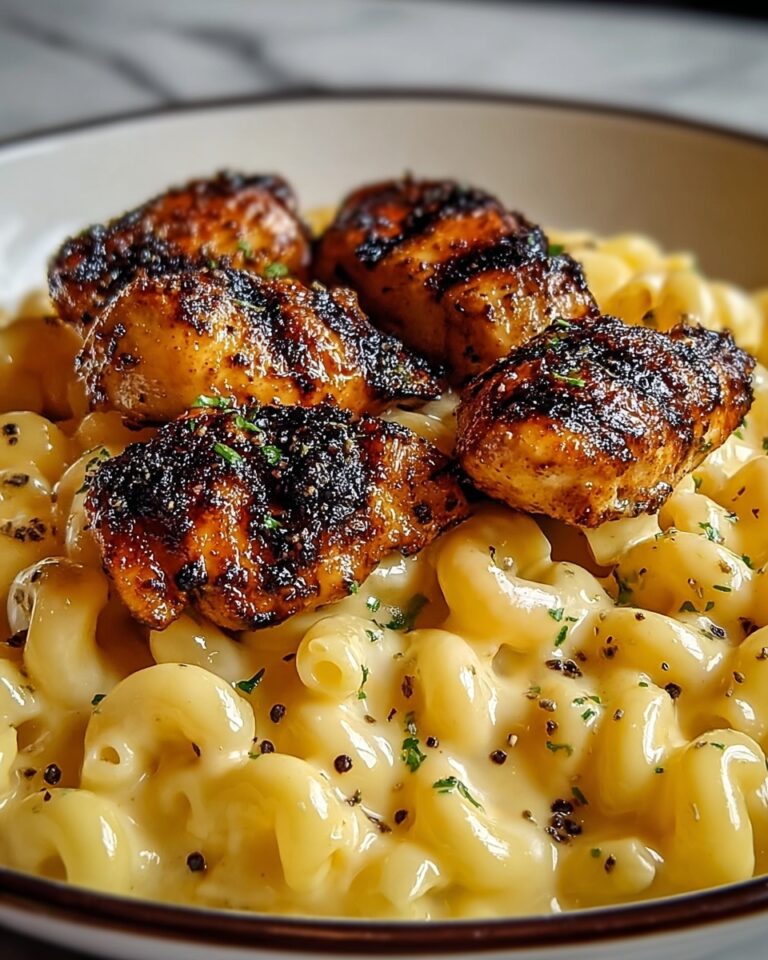 Sweet and Spicy Honey Pepper Chicken with Macaroni and Cheese Recipe