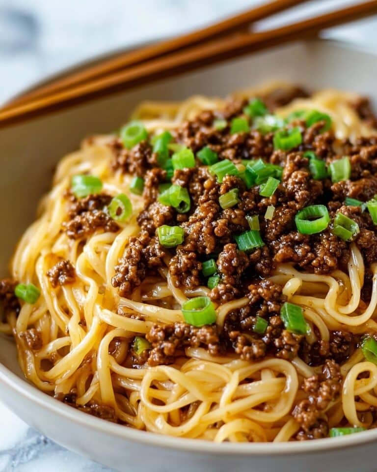 Mongolian Ground Beef Noodles Recipe